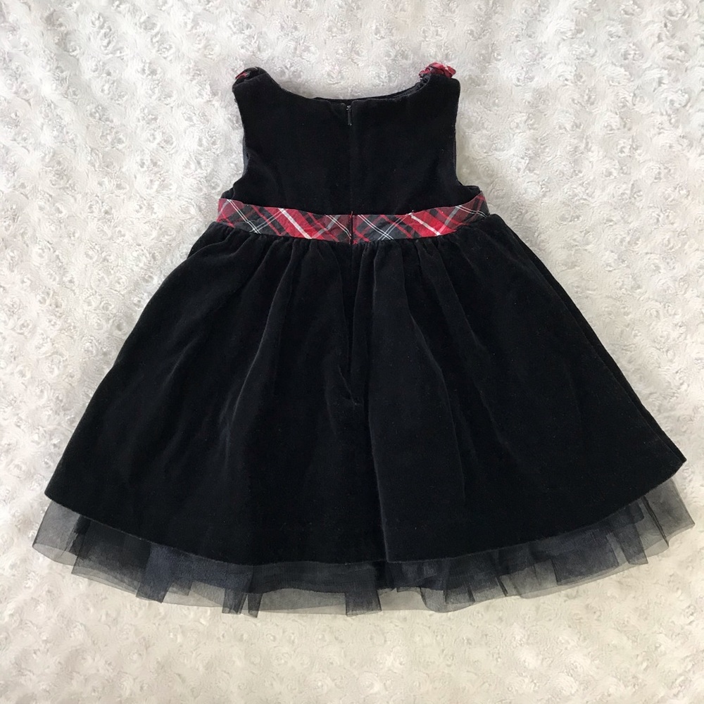 Gymboree Black Dress Red Plaid 6-12 Months Holiday - Picture 4 of 5